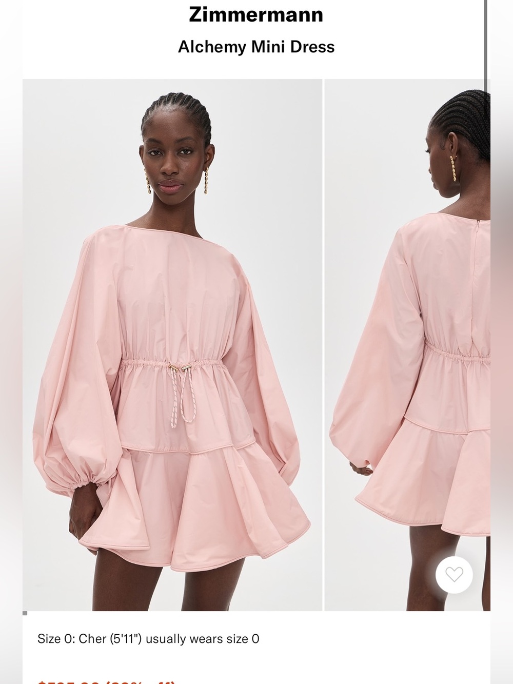 Zimmermann Mini Dress - NWT - AU 3/US10